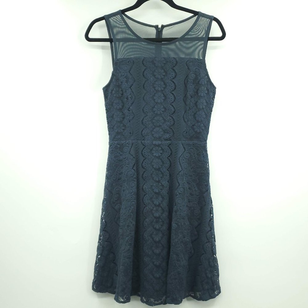 Truly Poppy Lace Sleeveless A Line Dress 2 Blue - Picture 10 of 10